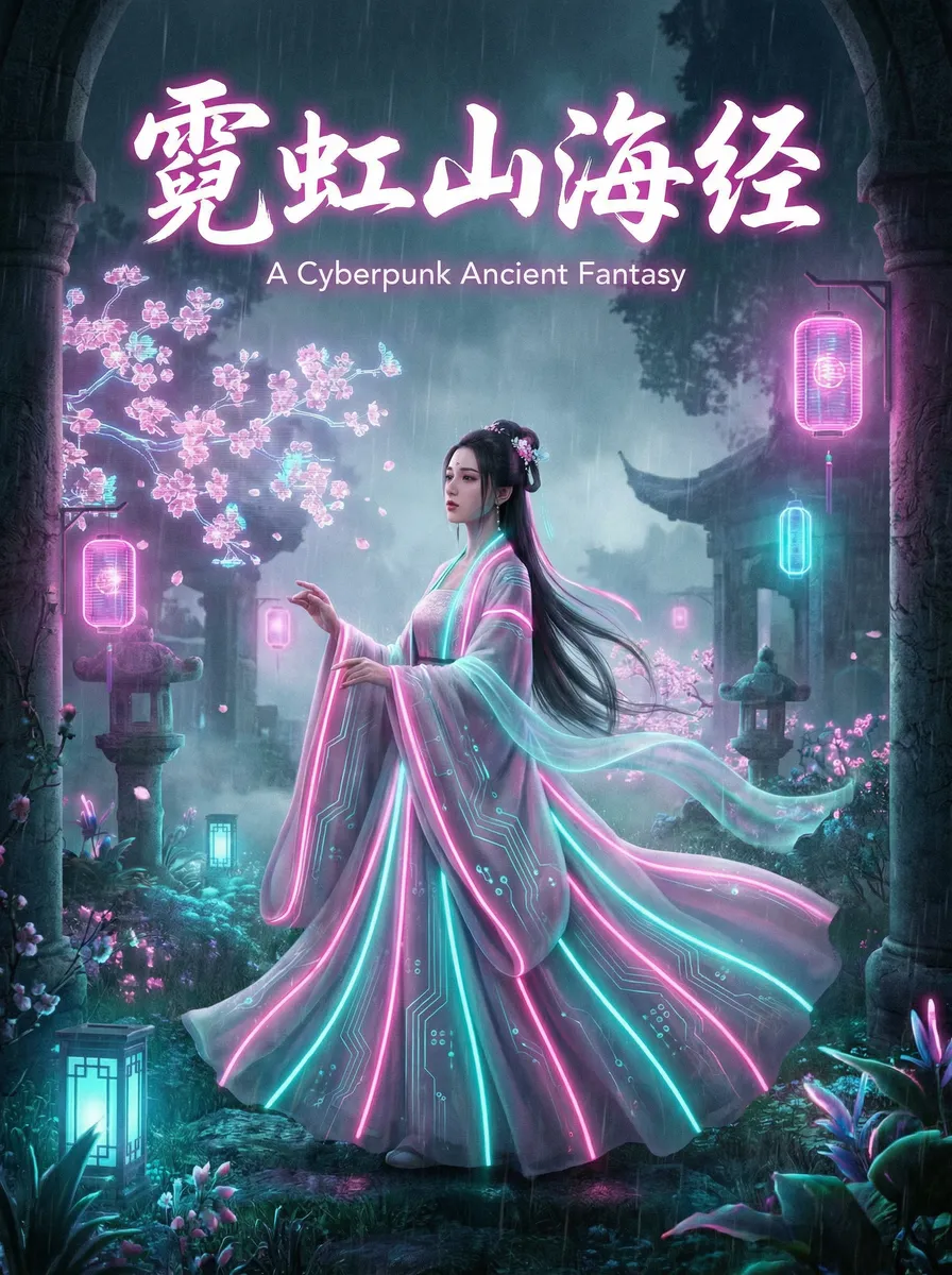 光遇荧光森林 古风奇缘短剧 - 霓虹山海经海报